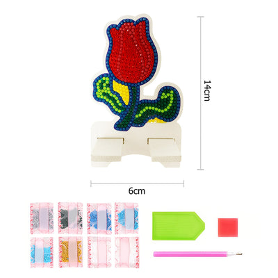 Red Rose Mobile Phone Resin Holder Diamond Painting Kits