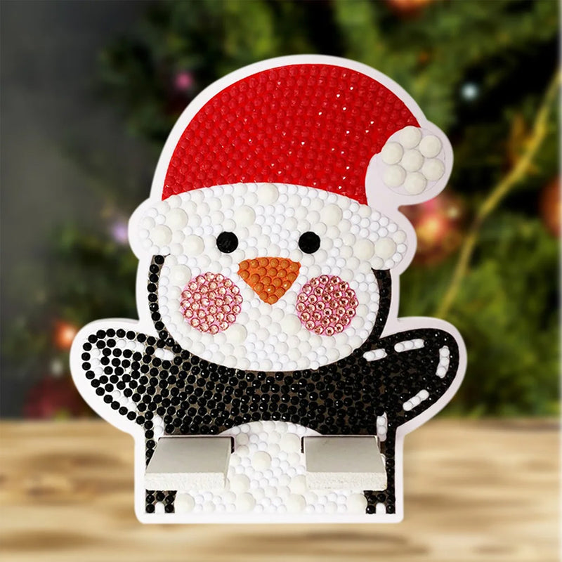 Christmas Snowman Mobile Phone Resin Holder Diamond Painting Kits