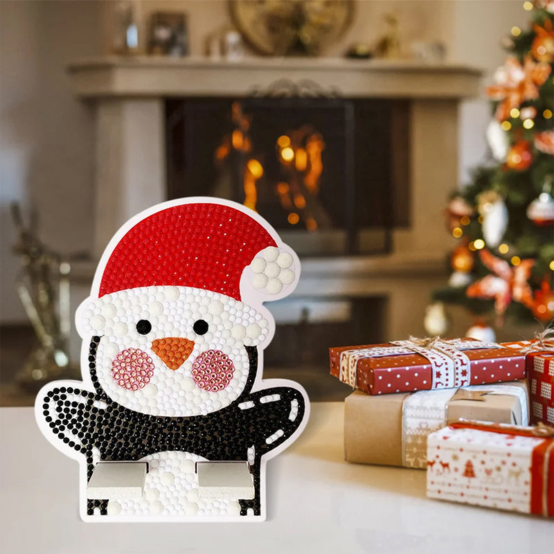 Christmas Snowman Mobile Phone Resin Holder Diamond Painting Kits