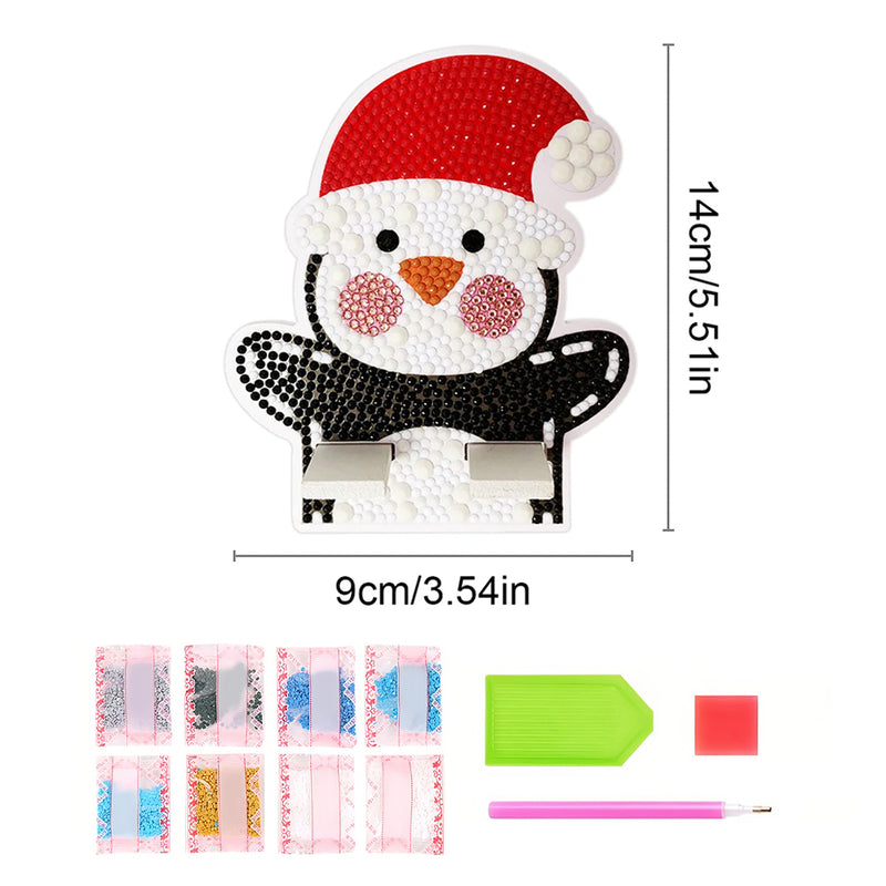 Christmas Snowman Mobile Phone Resin Holder Diamond Painting Kits