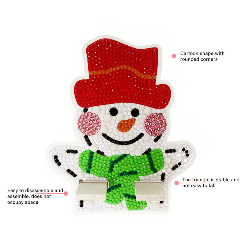 Cute Christmas Snowman Mobile Phone Resin Holder Diamond Painting Kits