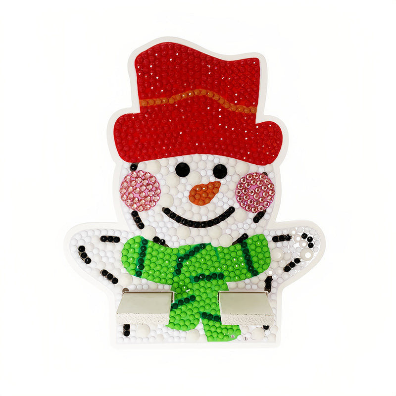 Cute Christmas Snowman Mobile Phone Resin Holder Diamond Painting Kits