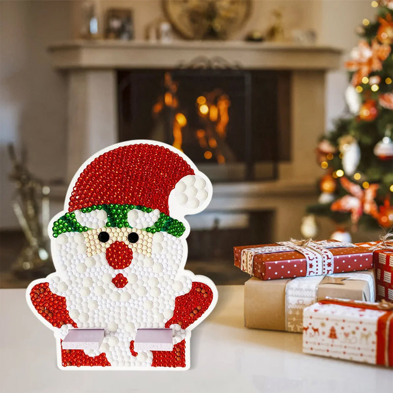 Cute Christmas Santa Mobile Phone Resin Holder Diamond Painting Kits