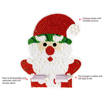 Cute Christmas Santa Mobile Phone Resin Holder Diamond Painting Kits