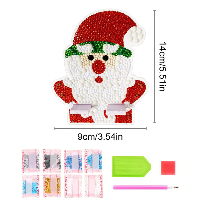 Cute Christmas Santa Mobile Phone Resin Holder Diamond Painting Kits