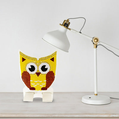 Cute Yellow Owl Mobile Phone Resin Holder Diamond Painting Kits