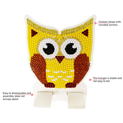 Cute Yellow Owl Mobile Phone Resin Holder Diamond Painting Kits