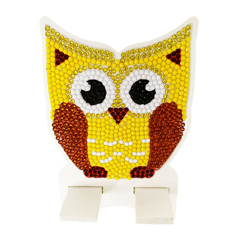 Cute Yellow Owl Mobile Phone Resin Holder Diamond Painting Kits