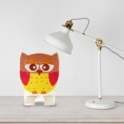 Cute Orange Owl Mobile Phone Resin Holder Diamond Painting Kits