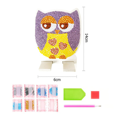 Cute Purple Owl Mobile Phone Resin Holder Diamond Painting Kits