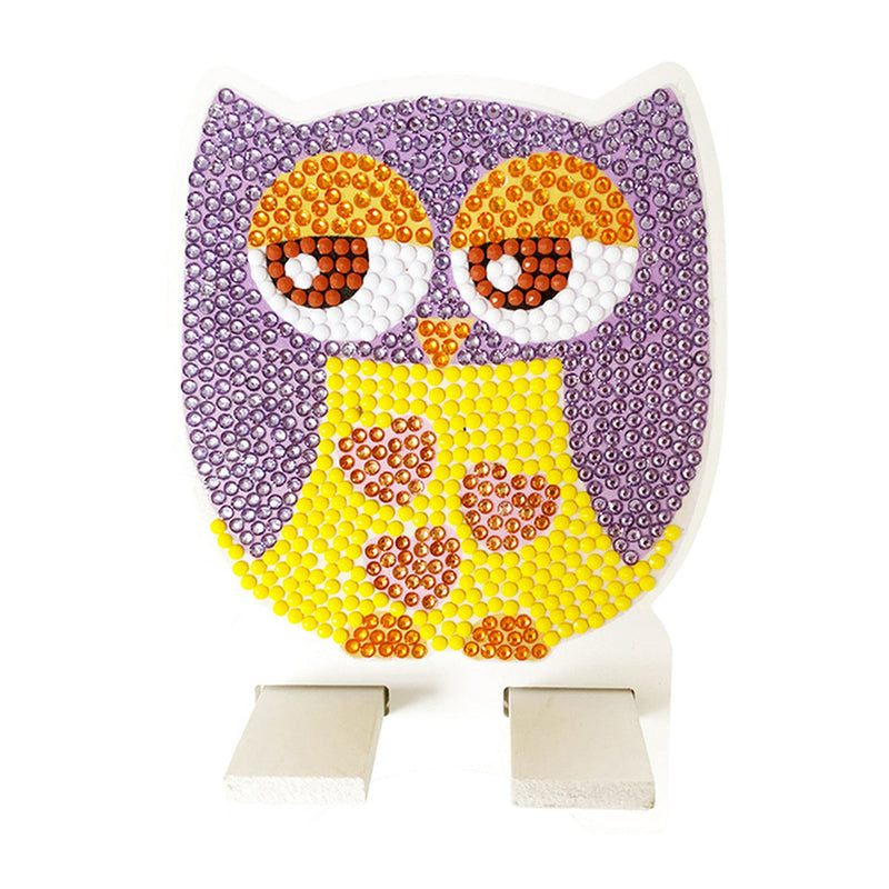 Cute Purple Owl Mobile Phone Resin Holder Diamond Painting Kits