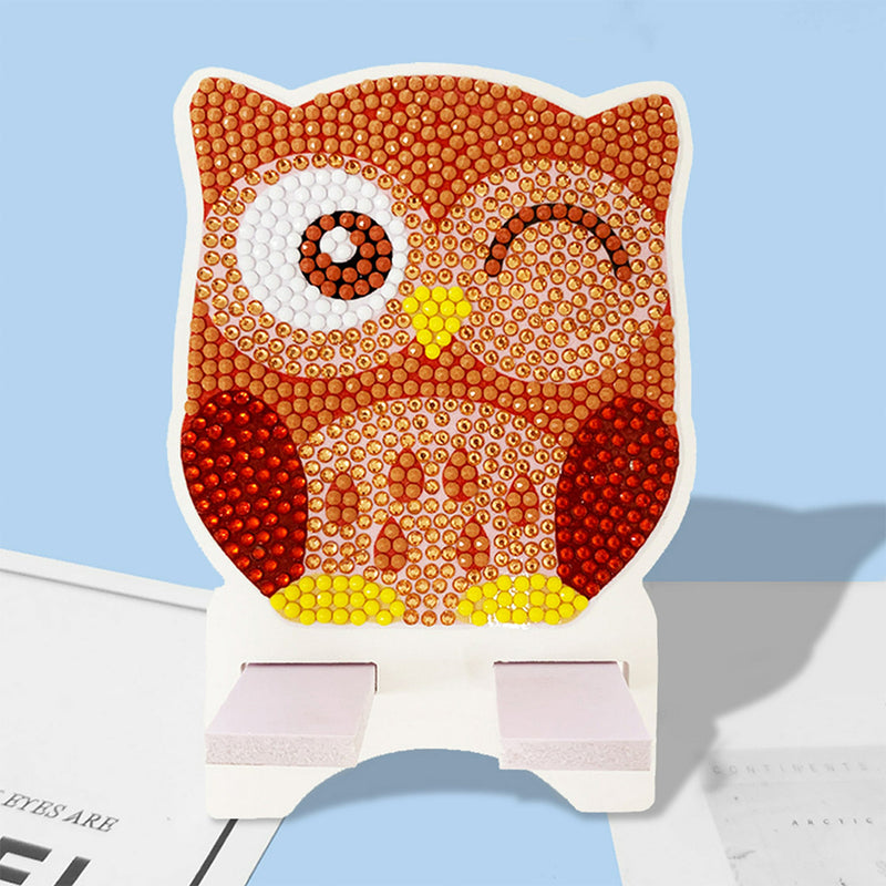 Funny Brown Owl Mobile Phone Resin Holder Diamond Painting Kits