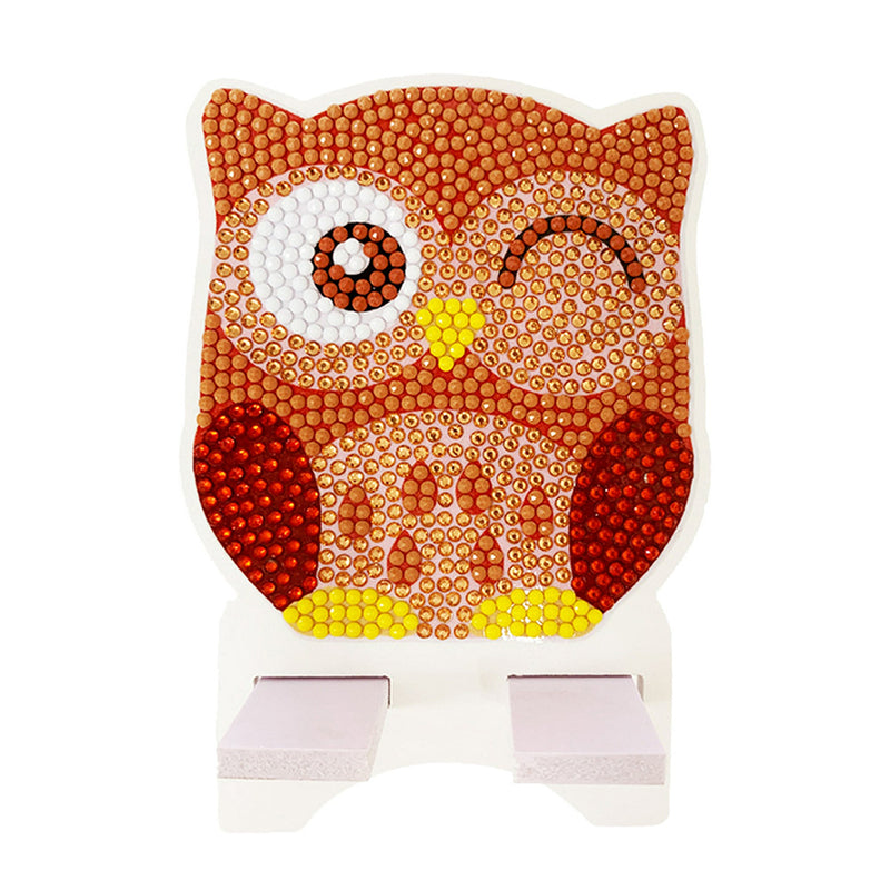 Funny Brown Owl Mobile Phone Resin Holder Diamond Painting Kits