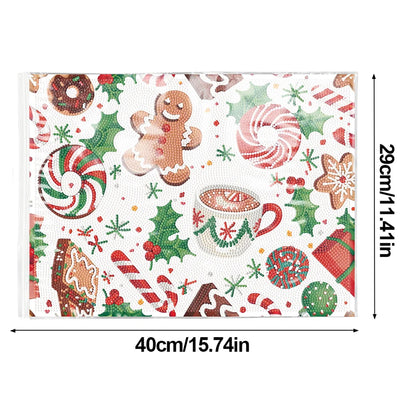 Christmas Food Table Placemats for Home Decor Diamond Painting