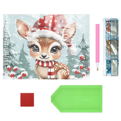 Cute Christmas Deer Table Placemats for Home Decor Diamond Painting