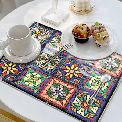 Christmas Elements Pattern Table Placemats for Home Decor Diamond Painting