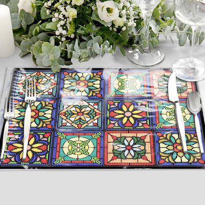 Christmas Elements Pattern Table Placemats for Home Decor Diamond Painting