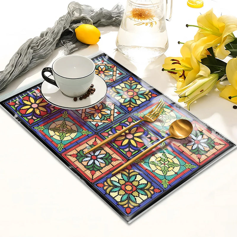 Christmas Elements Pattern Table Placemats for Home Decor Diamond Painting