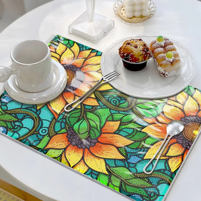 Vigorous Sunflower Table Placemats for Home Decor Diamond Painting