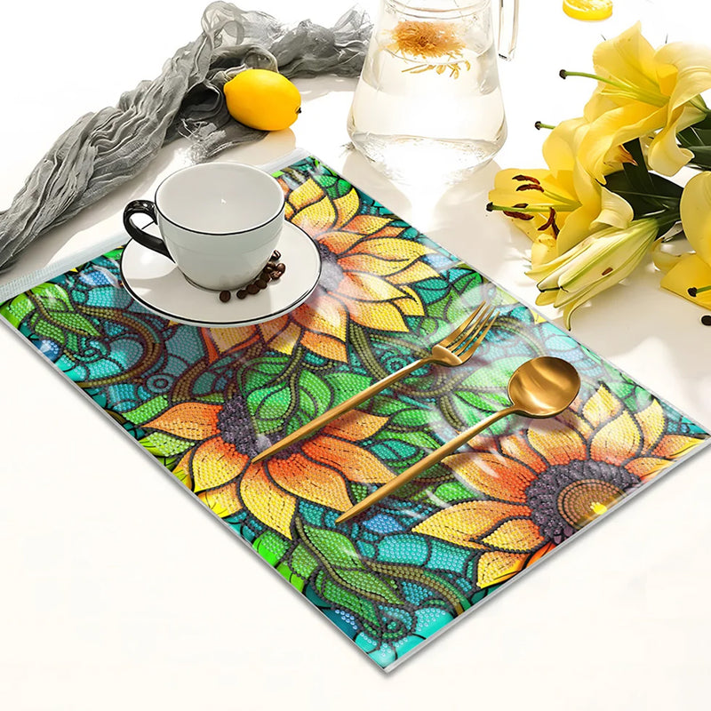 Vigorous Sunflower Table Placemats for Home Decor Diamond Painting