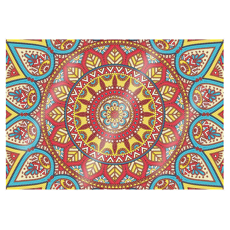 Red Mandala Table Placemats for Home Decor Diamond Painting