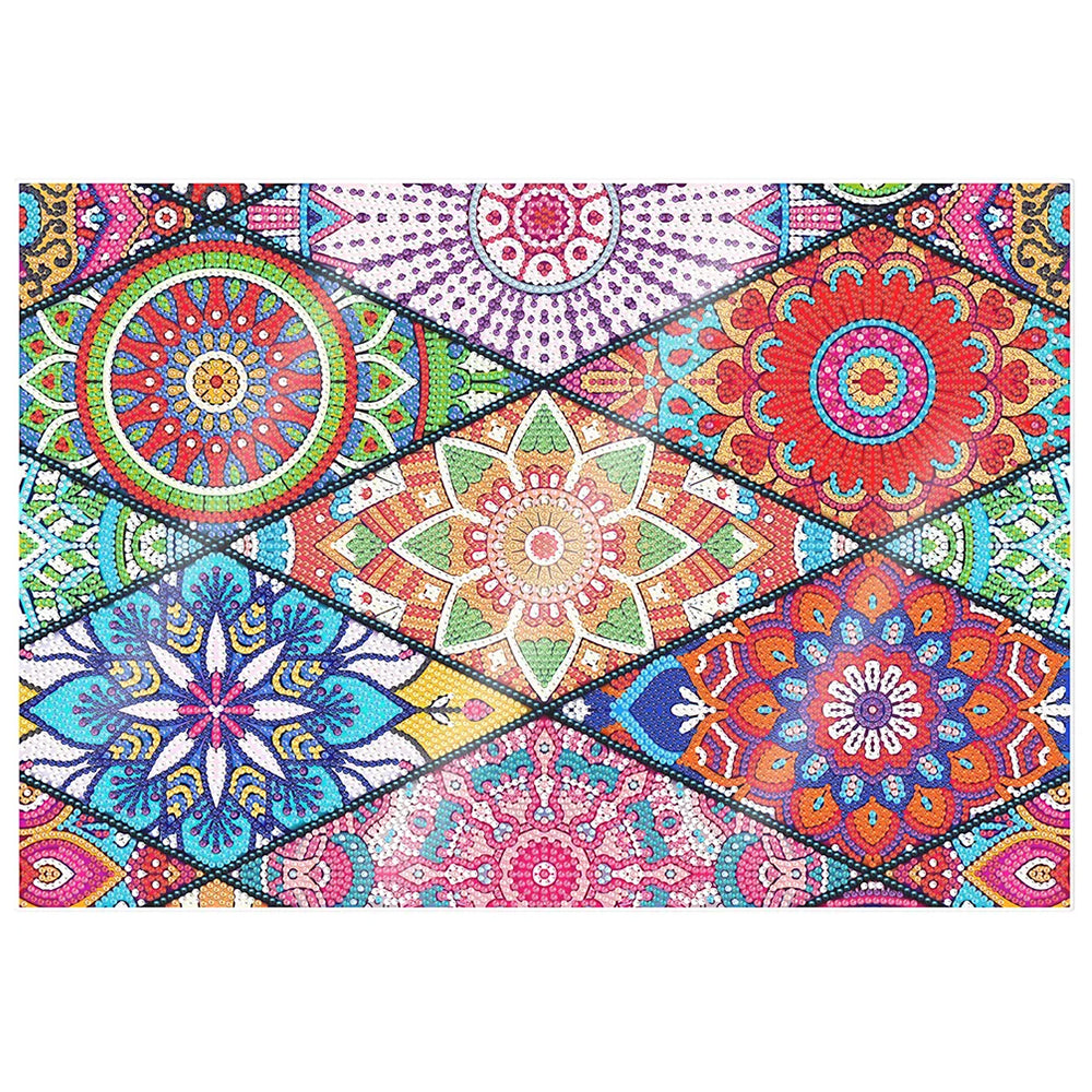 Colorful Flower Mandala Table Placemats for Home Decor Diamond Painting