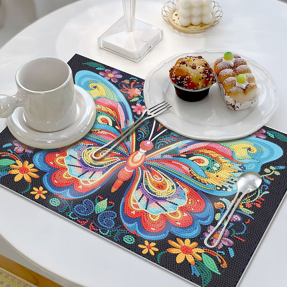 Colorful Butterfly Table Placemats for Home Decor Diamond Painting