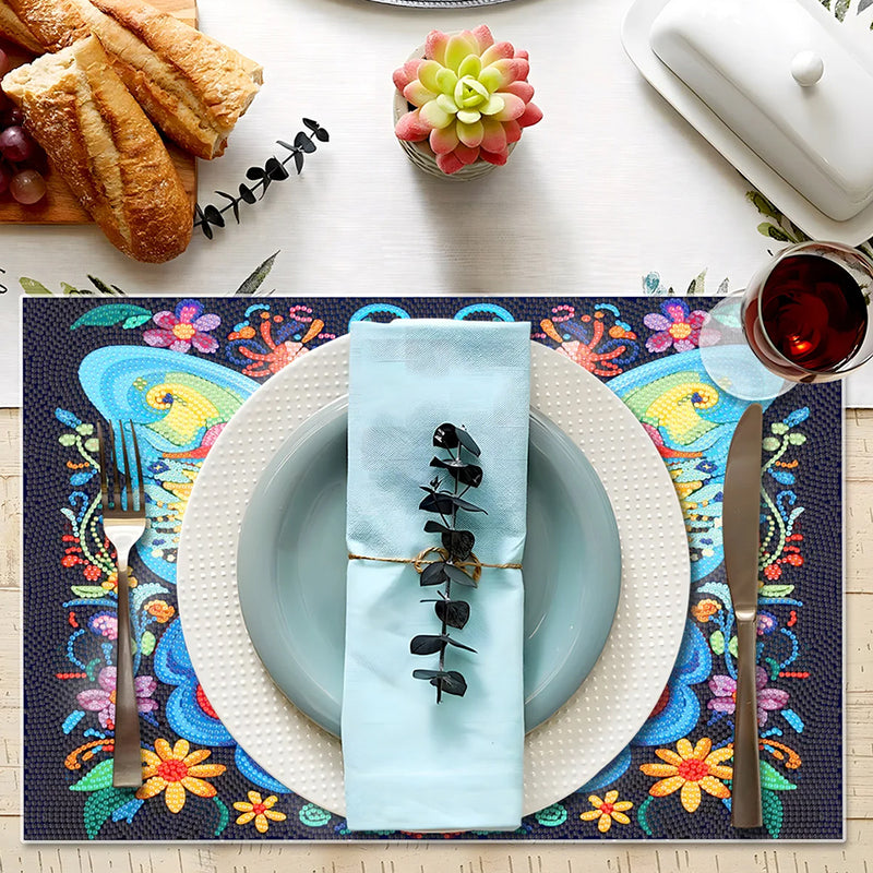 Colorful Butterfly Table Placemats for Home Decor Diamond Painting