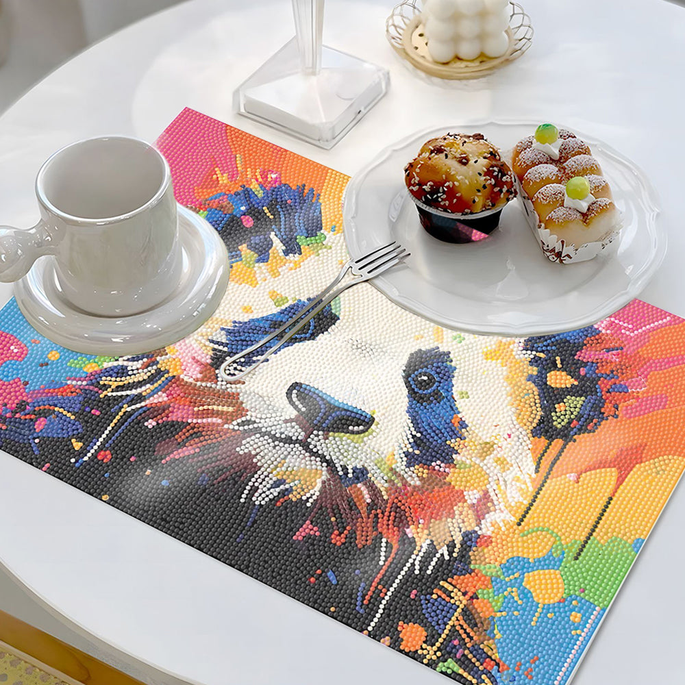 Colorful Panda Table Placemats for Home Decor Diamond Painting