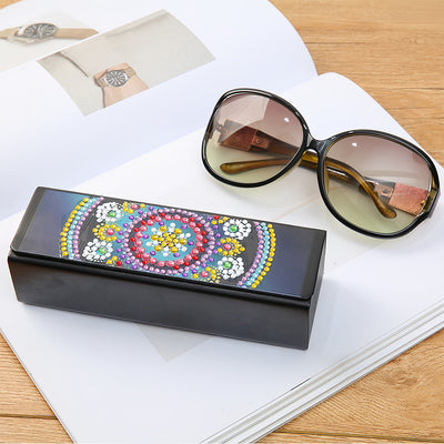 Colorful Mandala Leather Glasses Storage Case Diamond Painting Kits STOBOX301