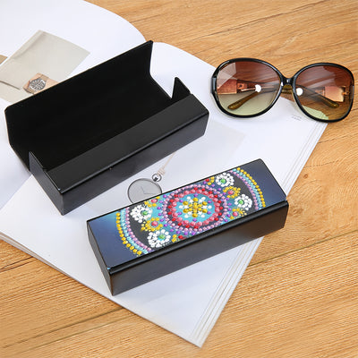 Colorful Mandala Leather Glasses Storage Case Diamond Painting Kits STOBOX301