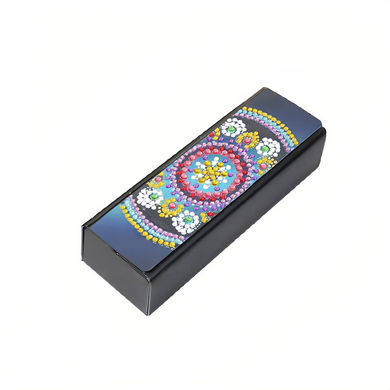 Colorful Mandala Leather Glasses Storage Case Diamond Painting Kits STOBOX301