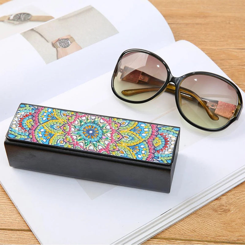 Complex Manda Leather Glasses Storage Case Diamond Painting Kits STOBOX304