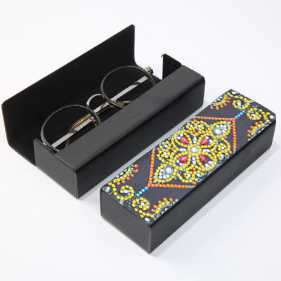 Gold Mandala Leather Glasses Storage Case Diamond Painting Kits STOBOX322