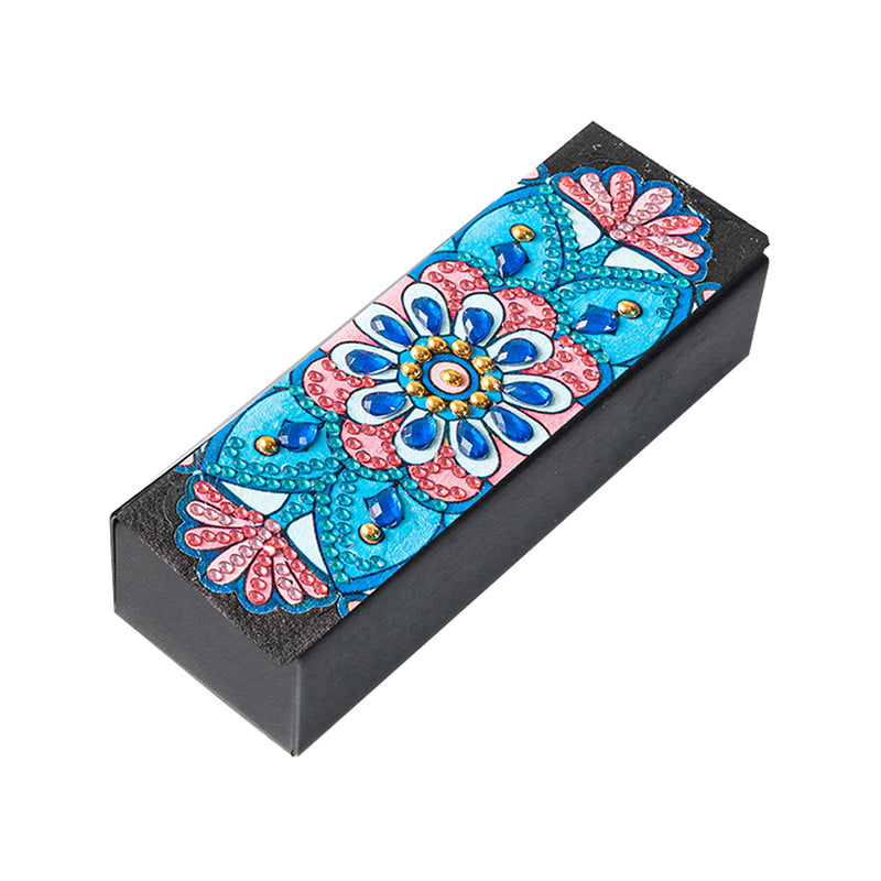 Blue and Pink Mandala Leather Glasses Storage Case Diamond Painting Kits STOBOX341