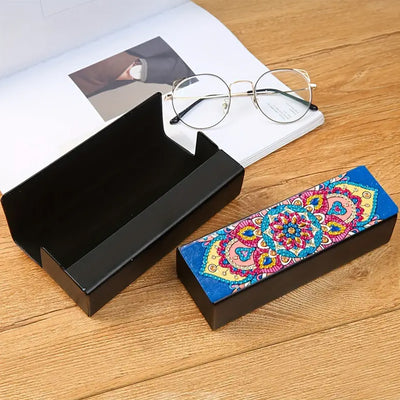 Lotus Mandala Leather Glasses Storage Case Diamond Painting Kits STOBOX347