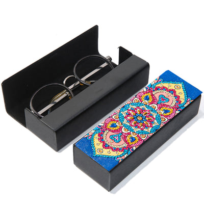 Lotus Mandala Leather Glasses Storage Case Diamond Painting Kits STOBOX347