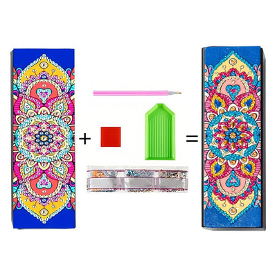 Lotus Mandala Leather Glasses Storage Case Diamond Painting Kits STOBOX347