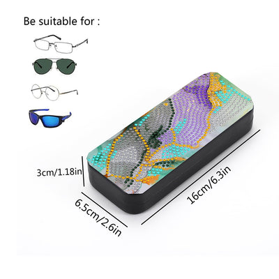 Abstract Pattern Leather Glasses Storage Case Diamond Painting Kits STOBOX362