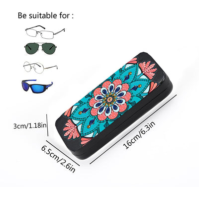 Pink and Blue Mandala Leather Glasses Storage Case Diamond Painting Kits STOBOX366