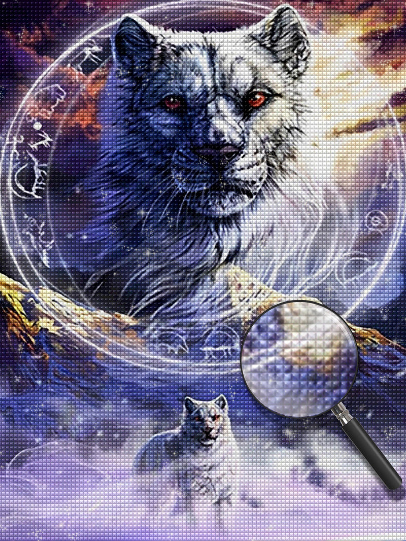 Long-haired Grey Tiger Diamond Painting