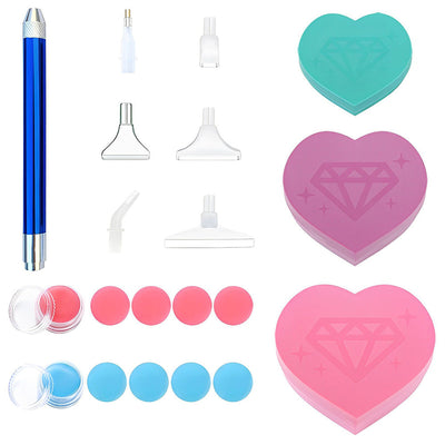 Heart Shaped Diamond Painting Tray Storage Drill Pen Wax Kits