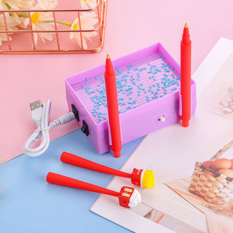 🔥NEW🔥 Diamond Painting Automatic Diamond Suction Pen with Storage Tray Kits
