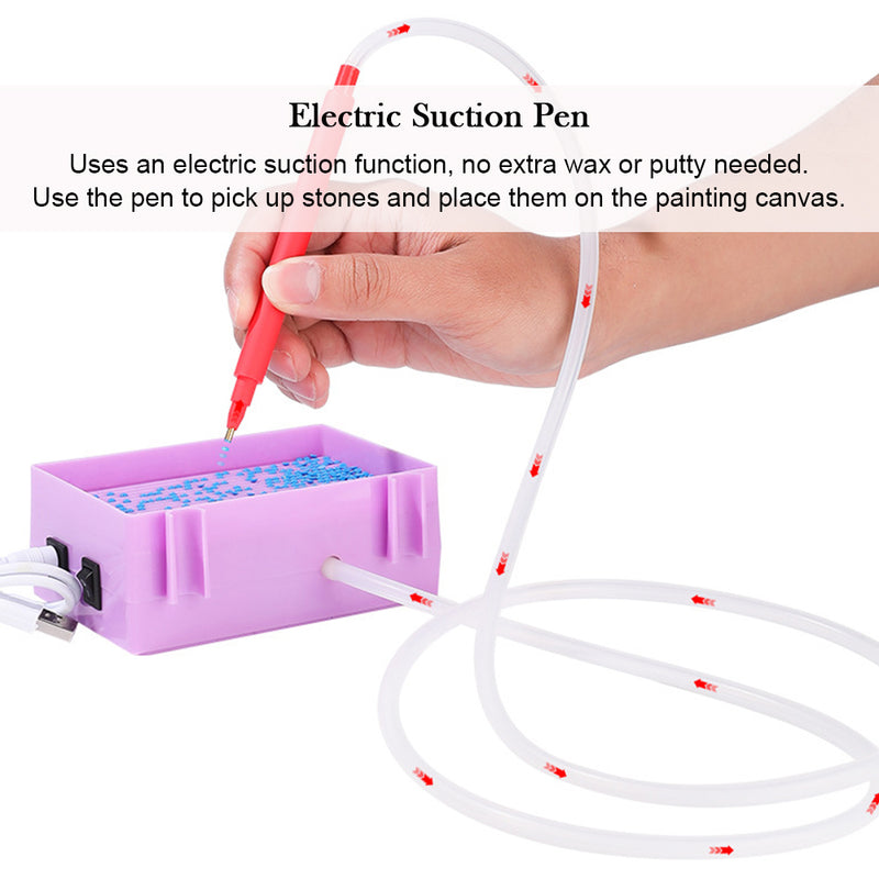 🔥NEW🔥 Diamond Painting Automatic Diamond Suction Pen with Storage Tray Kits