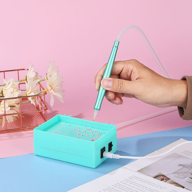 🔥NEW🔥 Diamond Painting Automatic Diamond Suction Pen with Storage Tray Kits