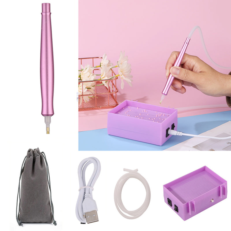 🔥NEW🔥 Diamond Painting Automatic Diamond Suction Pen with Storage Tray Kits