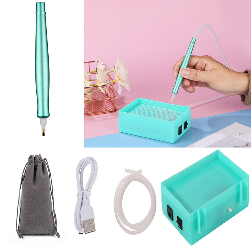 🔥NEW🔥 Diamond Painting Automatic Diamond Suction Pen with Storage Tray Kits