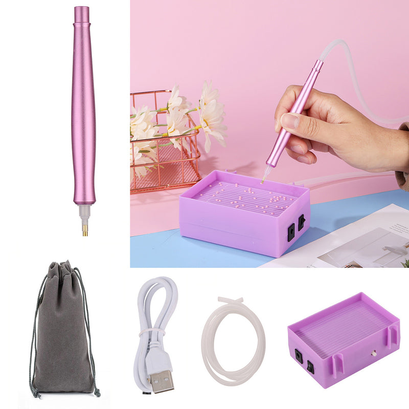 🔥NEW🔥 Diamond Painting Automatic Diamond Suction Pen with Storage Tray Kits