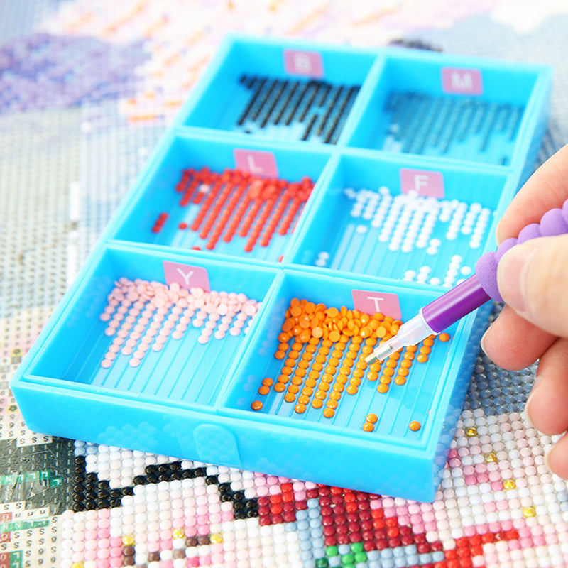 🔥NEW🔥 Multifunctional 6-Grid Diamond Sorting Tray with Pen Kits