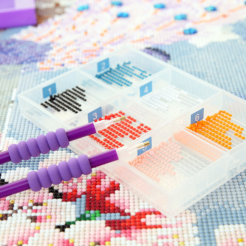 🔥NEW🔥 Multifunctional 6-Grid Diamond Sorting Tray with Pen Kits